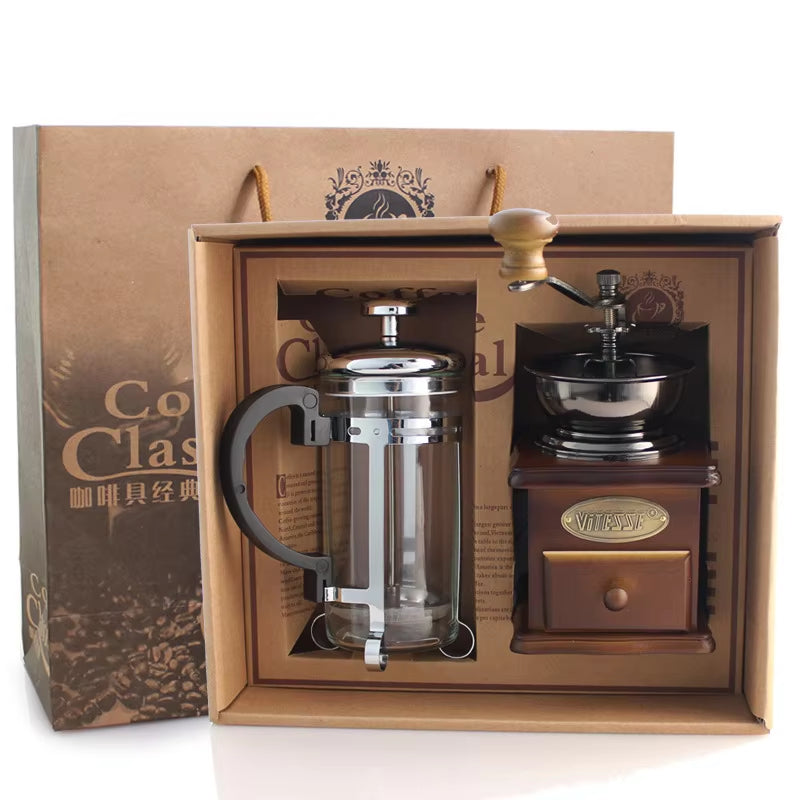 Coffee Pot Coffee Grinder Set Household Coffee Pot Mill Gift Set