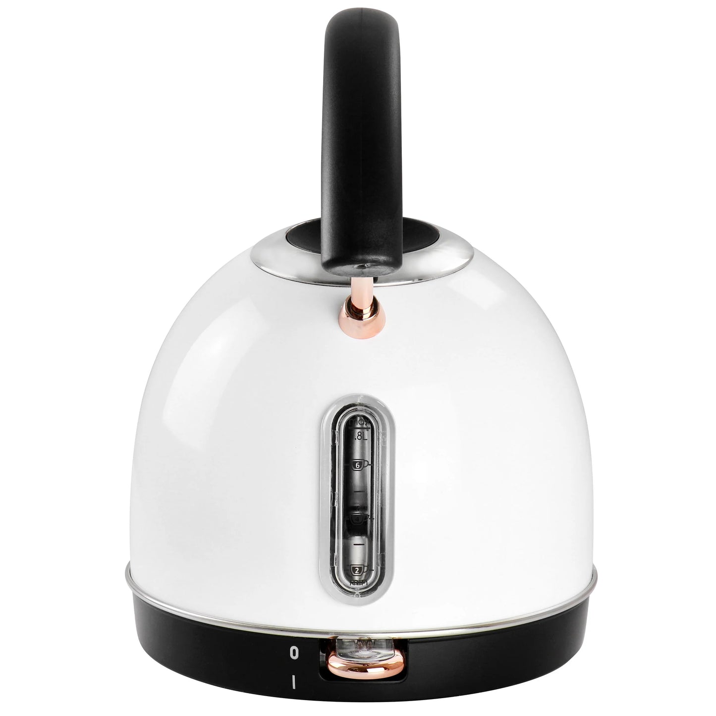 1.8 Liter Half Circle Electric Tea Kettle in White