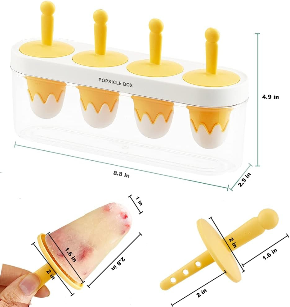 Homemade Popsicle Mold for Kids, Small Reusable Easy Release Silicone Bpa-Free Ice Cream Maker DIY Teething Mini Popsicle for Toddlers & Babby