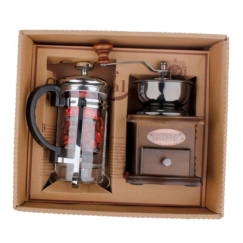 Coffee Pot Coffee Grinder Set Household Coffee Pot Mill Gift Set