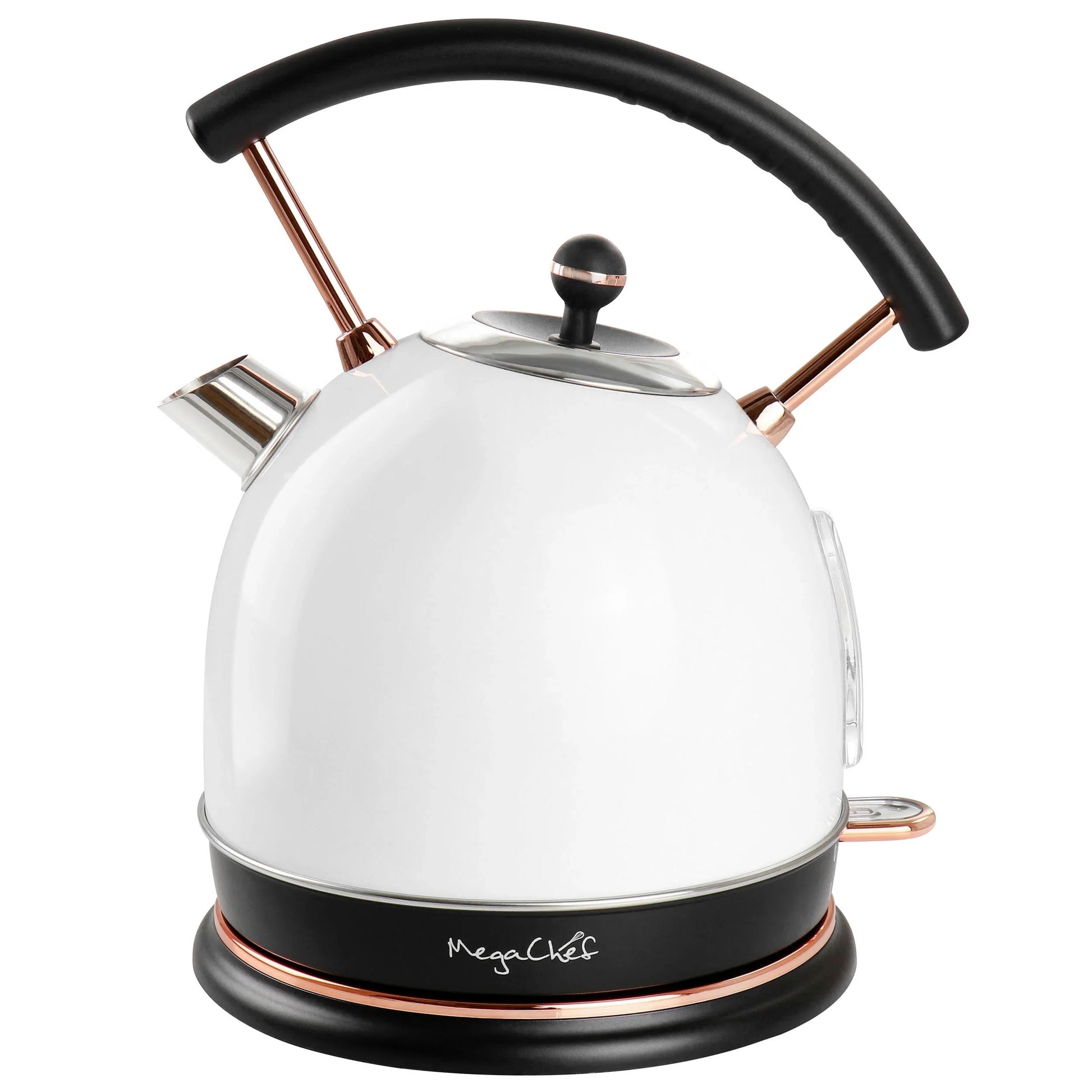 1.8 Liter Half Circle Electric Tea Kettle in White