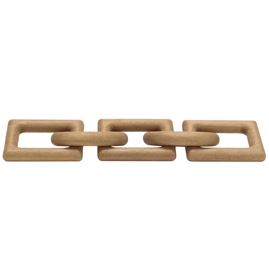 Wood Links Light Tan Indoor Tabletop Decor