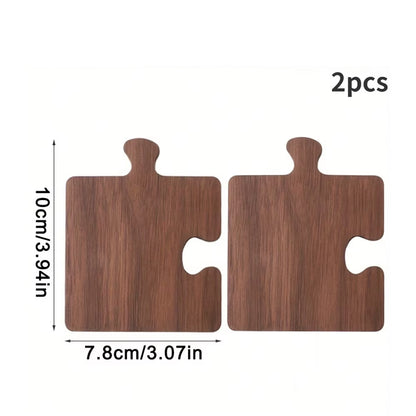 Walnut Coaster Log Coaster Restaurant Decor Solid Wood Heat-Resistant Table Top Protection Insulated Wood Jigsaw Coffee Coaster