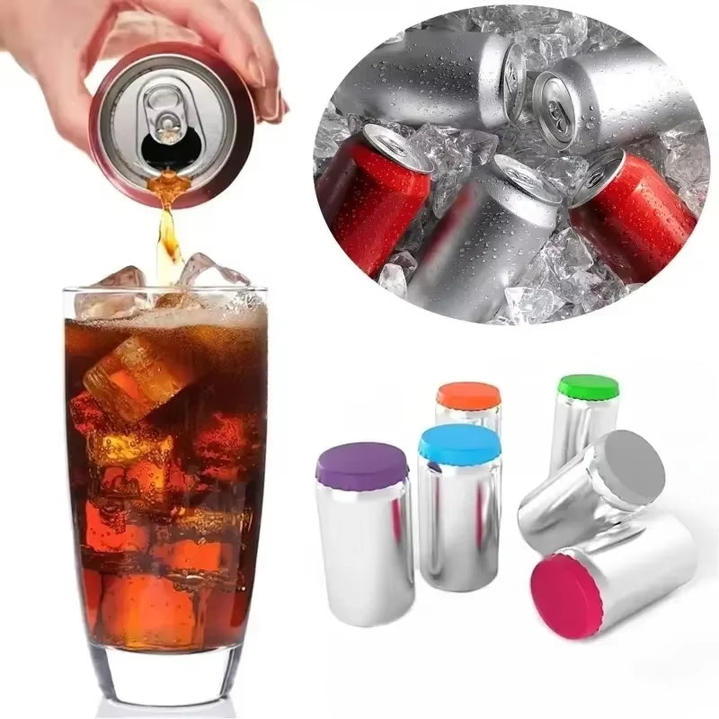 6 Pack Silicone Soda Lid Beverage Can Cover Beer Bottle Caps Juice Can Topper Reusable Coke Can Saver 6 Color Can Stopper